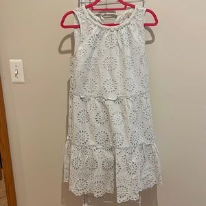 Ann Taylor Loft Off white/light blue sun dress
